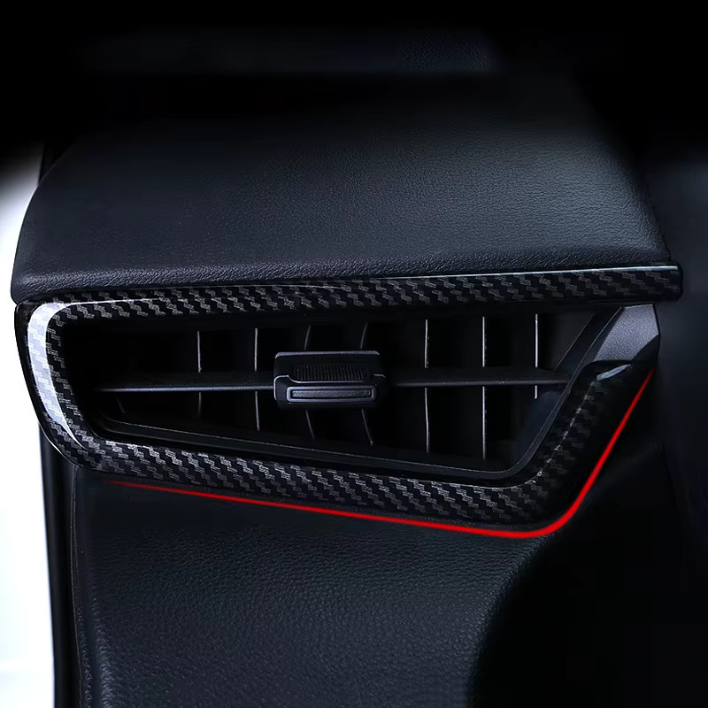 Chelumei Carbon Zierleisten für Toyota Corolla Cross XG10 Hybrid 2021-2023, ABS Innenraum-Trim Streifen in Schwarz - Bild 5