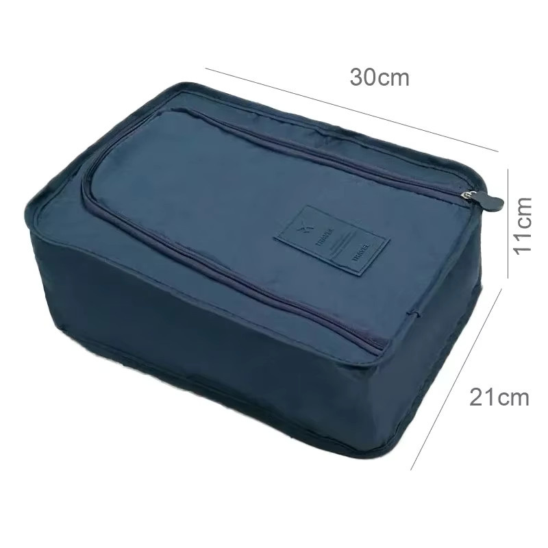 Rilibegan Tragbare Nylon-Schuhtasche als Reise-Organizer für Schuhe und Kleidung in Grau oder Blau - Bild 3
