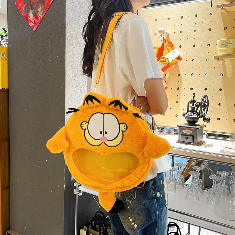 Garfield Plüschpuppe Schülerrucksack, transparente Puppentasche - Bild 2