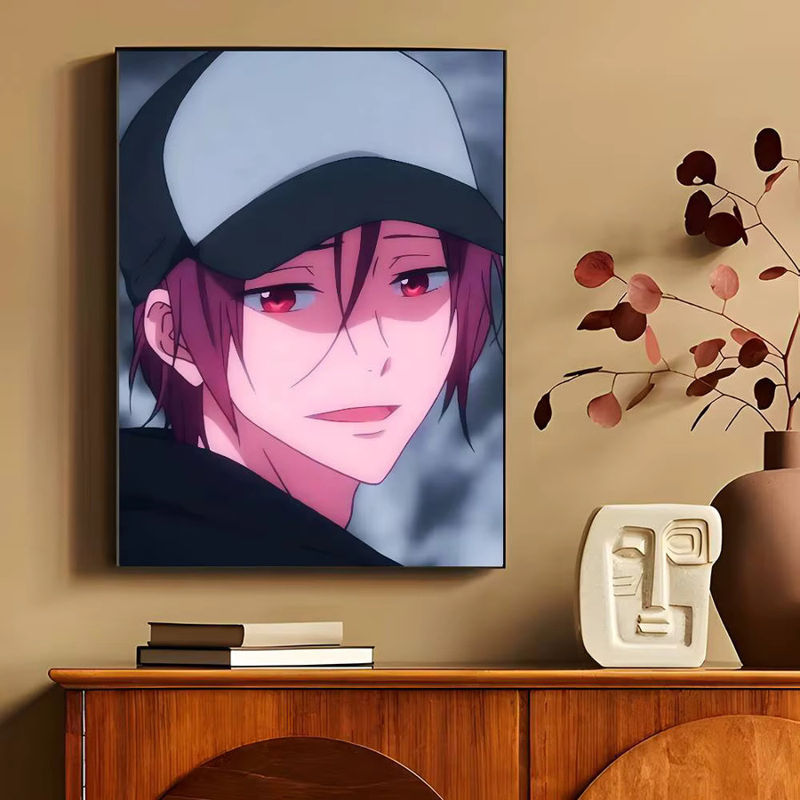 Vintage Wandkunst Dekoration Rin Matsuoka Anime Poster aus Papier, Mehrfarbig, B/H: 15 x 15 cm - Bild 4