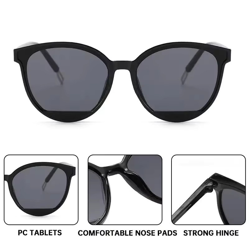 Rexxar Sonnenbrille, Rund, Vollrand, Kunststoff, Schwarz, Unisex - Bild 4