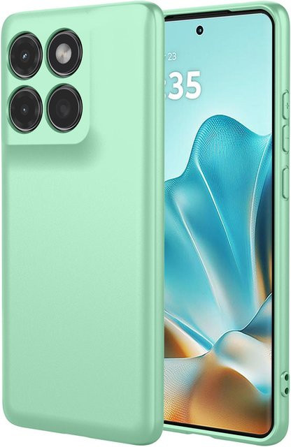 Flexible Flüssigsilikon TPU Handyhülle für Motorola Moto G17 G6 G7 G86 G06 G67 G77 G7 Power in Grün - Bild 1