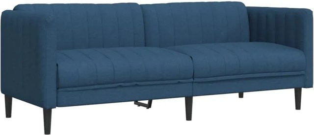 vidaXL 2-Sitzer Sofa Blau Stoff Modernes Click-Clack Sofa für das Wohnzimmer B: 193,0 cm, H: 76,5 cm, T: 74,5 cm - Bild 1