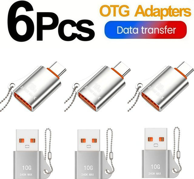 USB 3.1 OTG Adapter Typ C Buchse auf USB-A Stecker Konverter in Schwarz für 10Gbps Datenübertragung - Bild 1