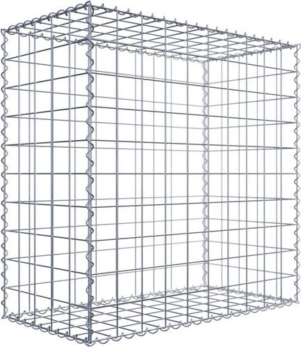 Gabiona Gabione aus Stahl in Silber, B/T/H: 100 x 100 x 50 cm - Bild 1