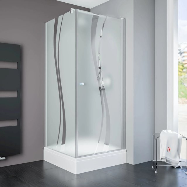 Schulte ExpressPlus Drehtür Seitenwand AlexaStyle2.0 Dekor Liane Breite: 90 cm - Bild 1