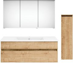 Get2You Badmöbel-Set twenty one, 4-teilig, Waschbecken, braun, B/H/T: 122 x 1,5 x 51 cm - Bild 1