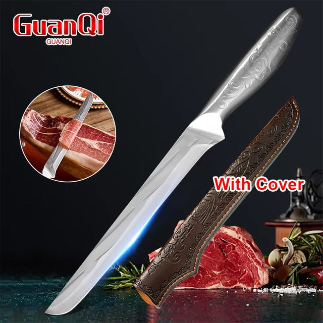 GuanQi Chefmesser aus Edelstahl in Silber für Fleisch, Obst, Gemüse und Fisch - Bild 1