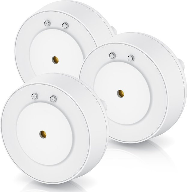BEARWARE 3er Set Wassersensor IP66 Mini-Wasserdetektor mit 110 dB Alarm in Weiß - Bild 1
