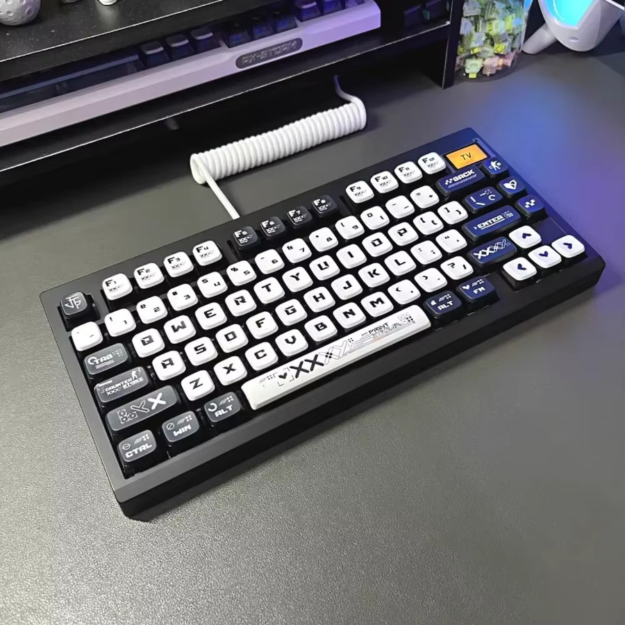 Pudding Tastenkappen Set im SA-Profil aus PBT mit 125 Tasten, durchscheinend in Binär-Anime-Design für MX mechanische Tastaturen (60%, 75%, TKL, 96%, 100%) - Bild 4