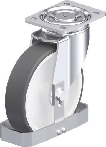 Blickle LH-POTH 200G-FS Stahlblech-Lenkrolle in Grau und Weiß mit 200 mm Rad-Durchmesser und 800 kg Tragfähigkeit - Bild 1