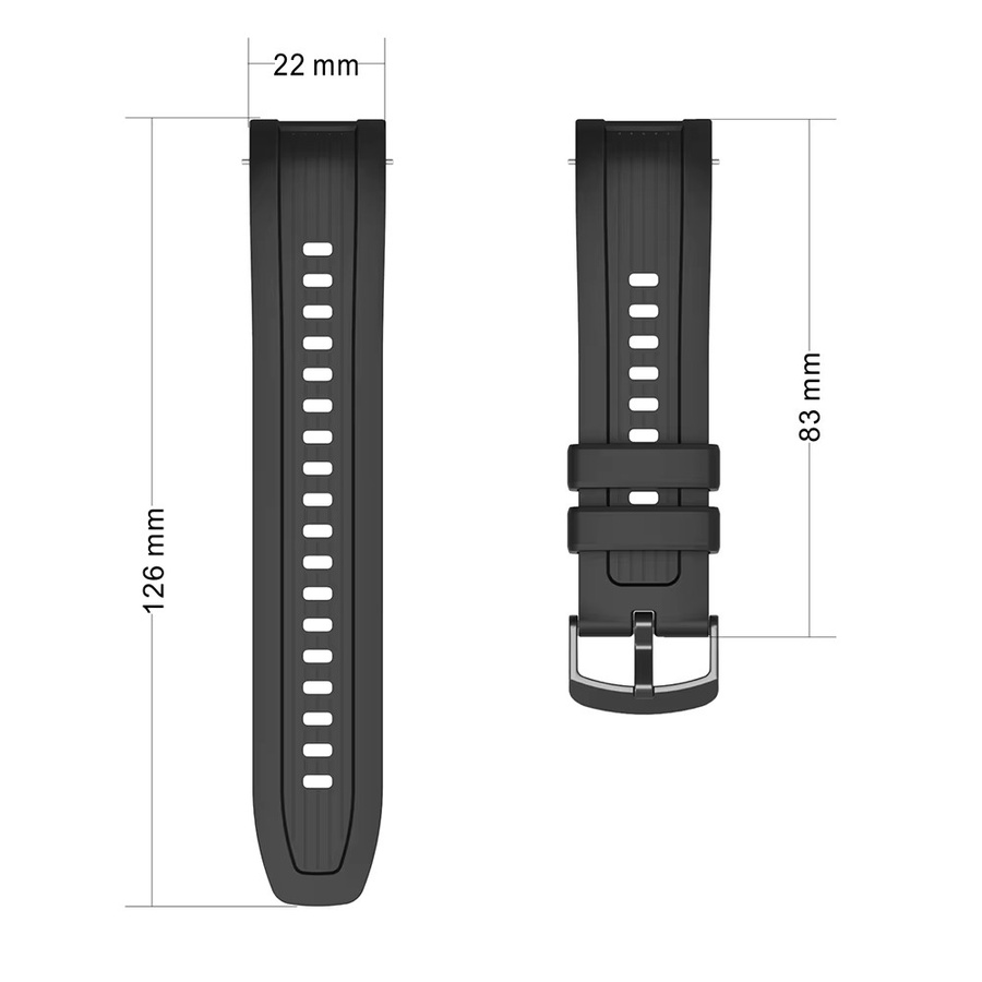 Huami Amazfit Balance Silikonarmband, Schutzhülle, Schwarz - Bild 2