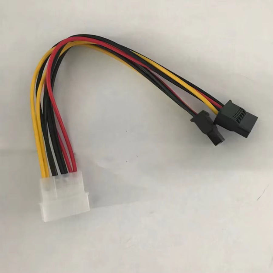 Molex SATA Dual-Festplatten-Stromkabel, 4-polig auf 15-polig, Y-Stromverteiler und Verlängerungskabel, multicolour - Bild 3