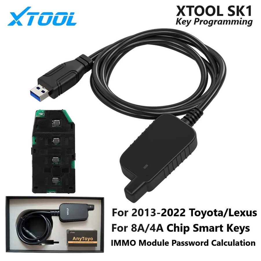XTOOL AnyToyo SK1 Schlüsselprogrammiergerät für Toyota und Lexus zur Smart Key Programmierung in Schwarz - Bild 2
