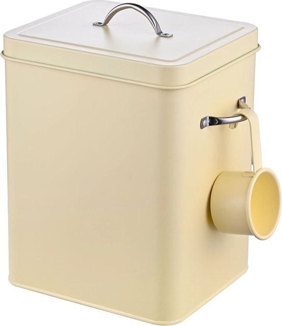 Relaxdays Waschmittelbox aus Metall in Beige mit abnehmbarem Deckel, B/T/H: 25,5 x 18 x 15,5 cm - Bild 1