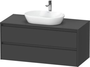 Duravit Waschtischunterschrank Ketho.2, Grau Matt, Wandhängend, Breite: 120 cm, Tiefe: 55 cm, Höhe: 56,8 cm - Bild 1