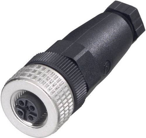 Hirschmann 933 139-100-1 Sensor-Aktor-Steckverbinder M12 Buchse gerade 4-polig schwarz unkonfektioniert - Bild 1