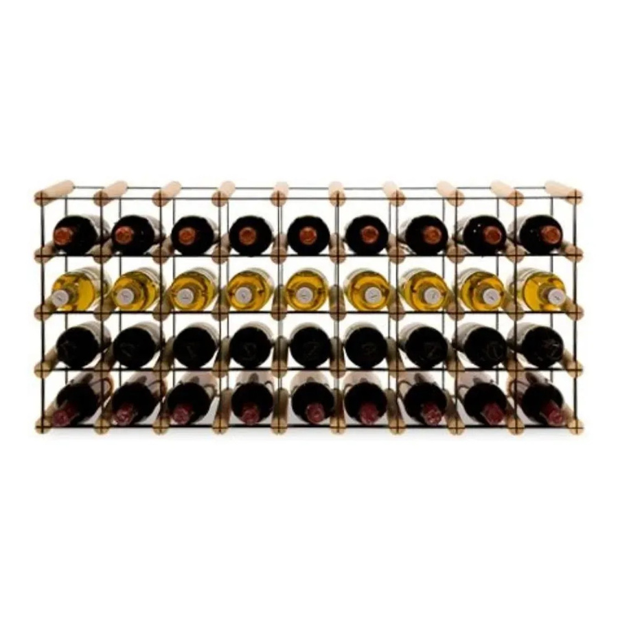 PROREGAL Modulares Weinregal Vinotega aus massivem Kiefernholz in Natur, H x B x T: 42,5 x 92,5 x 24,5 cm, braun, rustikal, Platz für 36 Flaschen - Bild 2