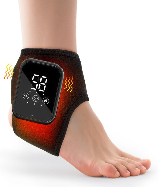 AFDEAL Elektrisches Fußwärmemassagegerät mit heißer Kompresse und Vibration in Schwarz - Bild 1