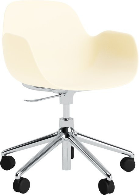 Normann Copenhagen Form Drehsessel mit Rollen in Beige aus Polypropylen und Aluminium mit mattem Finish - Bild 1