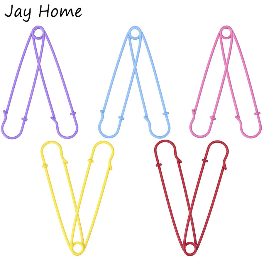 JAY HOME Sicherheitsnadeln in Bunt, 50 mm, Nähnadeln mit Federsperre für DIY-Handwerk, Stricken und Schmuckherstellung - Bild 1