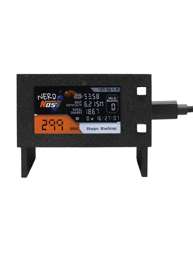 Nerdnos Nerdminer 3 Bitcoin Solo Miner mit WLAN-Verbindung, 300GH/S ASIC Miner, Schwarz, US-Stecker - Bild 4
