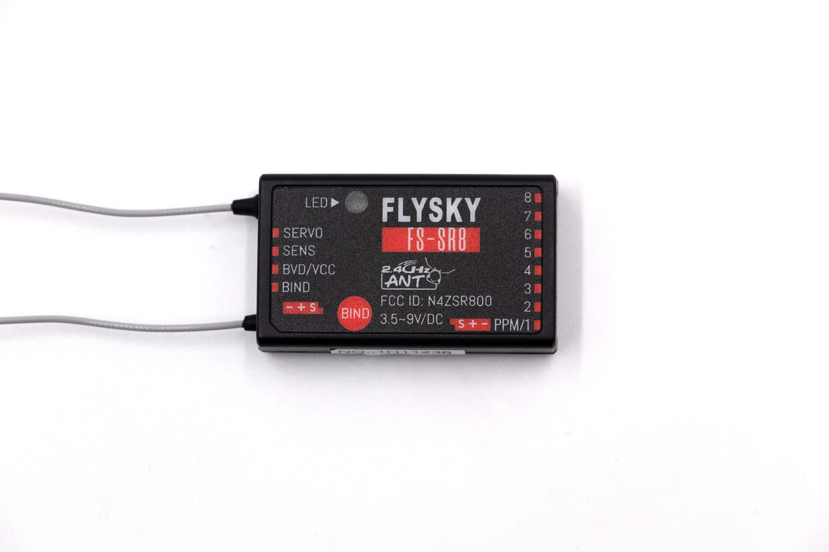 Flysky FS-SR8 2,4 GHz ANT Mini Empfänger für FS-ST8 Fernsteuerung in Schwarz - Bild 2