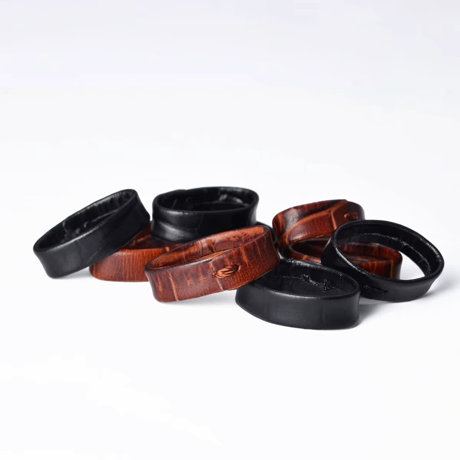 BUBMES Uhrenarmband Leder, Schwarz, Unisex - Bild 3