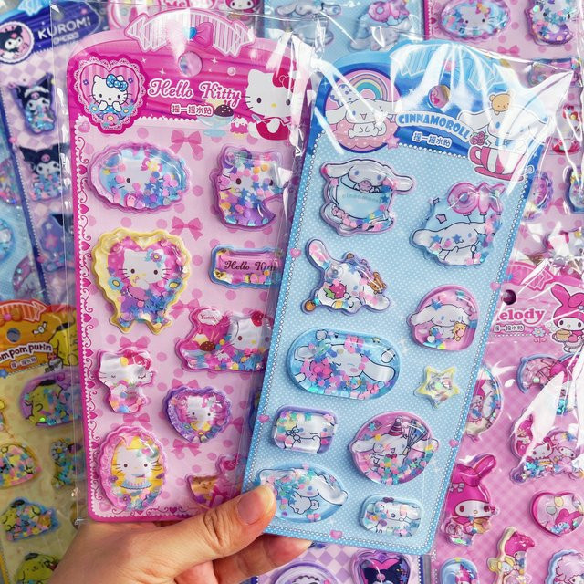 Sanrio Hello Kitty 3D Shake-Aufkleber, 5-teiliges Set - Bild 1