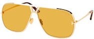 Tom Ford FT1204 Sonnenbrille Aviator, Halbrand, Metall, Herren, gold, braun, gelb - Bild 1