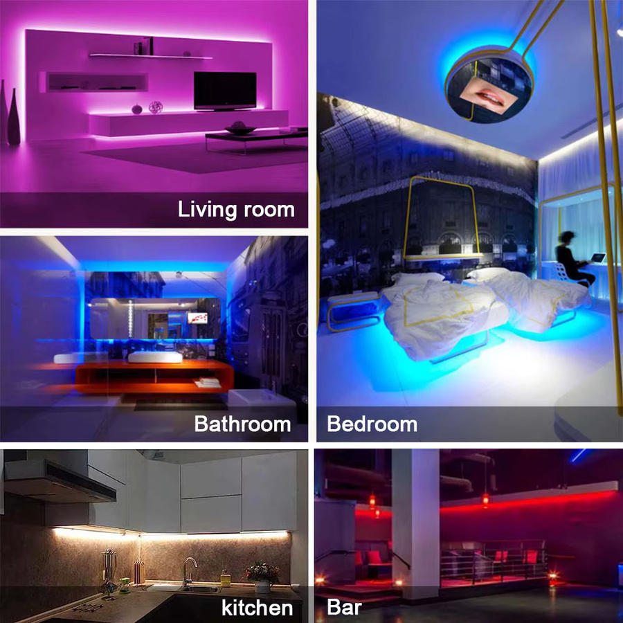 HAGAHA LED-Streifen RGB 13 Farben mit 120 LEDs/m, 2835 Chip, 8 mm PCB, flexibles Klebeband für deine Heimbeleuchtung - Bild 6