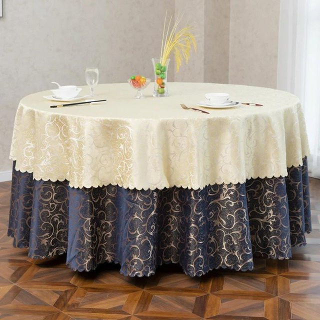 JINGYUE Pet Runde Tischdecke mit Blumenmuster, doppellagig und modern, Durchmesser: 140 cm - Bild 1