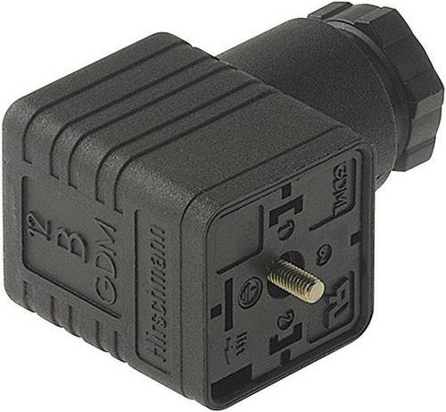Hirschmann Leitungsdose GDML 2016GB mit Elektronikeinsatz Schwarz 1 Pole:2 + PE 50 Stück - Bild 1