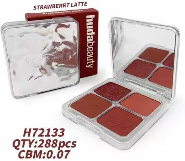 Huda Beauty Rouge- & Highlighter-Palette, Strawberry Latte, Schimmernd - Bild 1