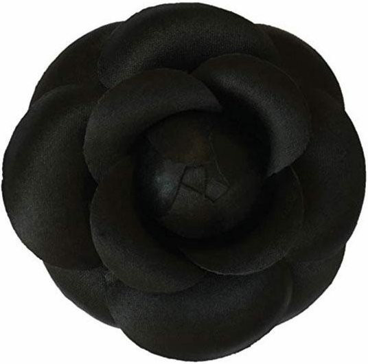 YIRAN Brosche, Kamelien Seidenstoff, Blume, Weiß, Damen - Bild 1