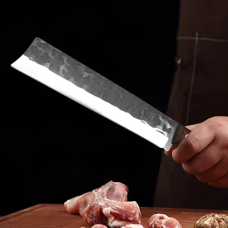 GuanQi Big Bone Metzger Hackmesser aus Edelstahl mit Holzgriff in Silber - Bild 4