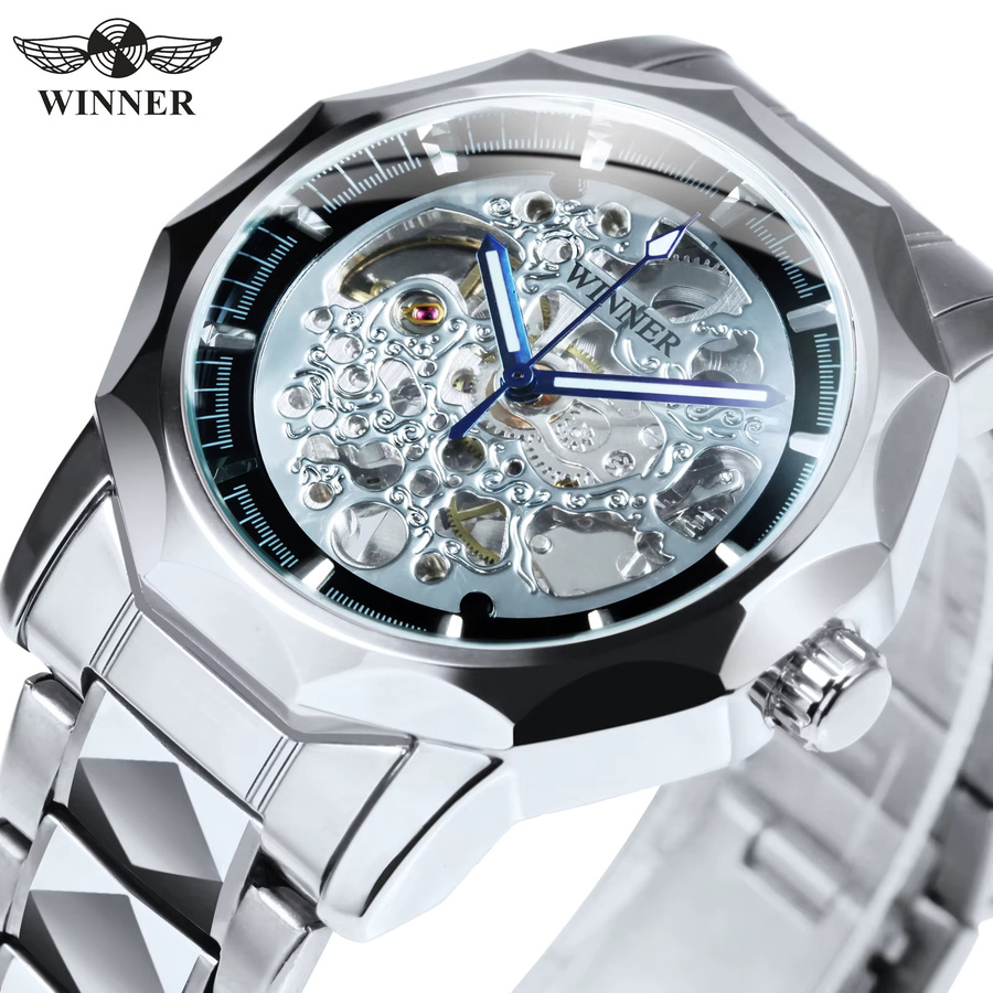 WINNER Armbanduhr, Automatik, Edelstahl, Schwarz, Herren - Bild 3