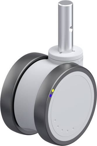 Blickle Kunststoff-Doppelrolle LKDGX-PATH 100XK-ELS-ZAX51 in Silber und Grau mit 100mm Durchmesser und 100kg Tragfähigkeit - Bild 1