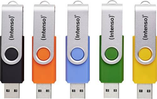 Intenso Office Line USB-Stick Set 16GB USB-A USB 3.2 Gen 1 Multicolor 5er Pack - Bild 1