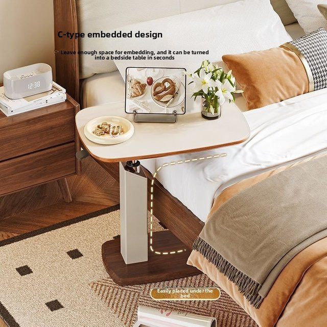 MOYU Multifunktionaler Beistelltisch mit drehbarer Platte und höhenverstellbarer Tischplatte in modernem Design für dein Home-Office - Bild 1