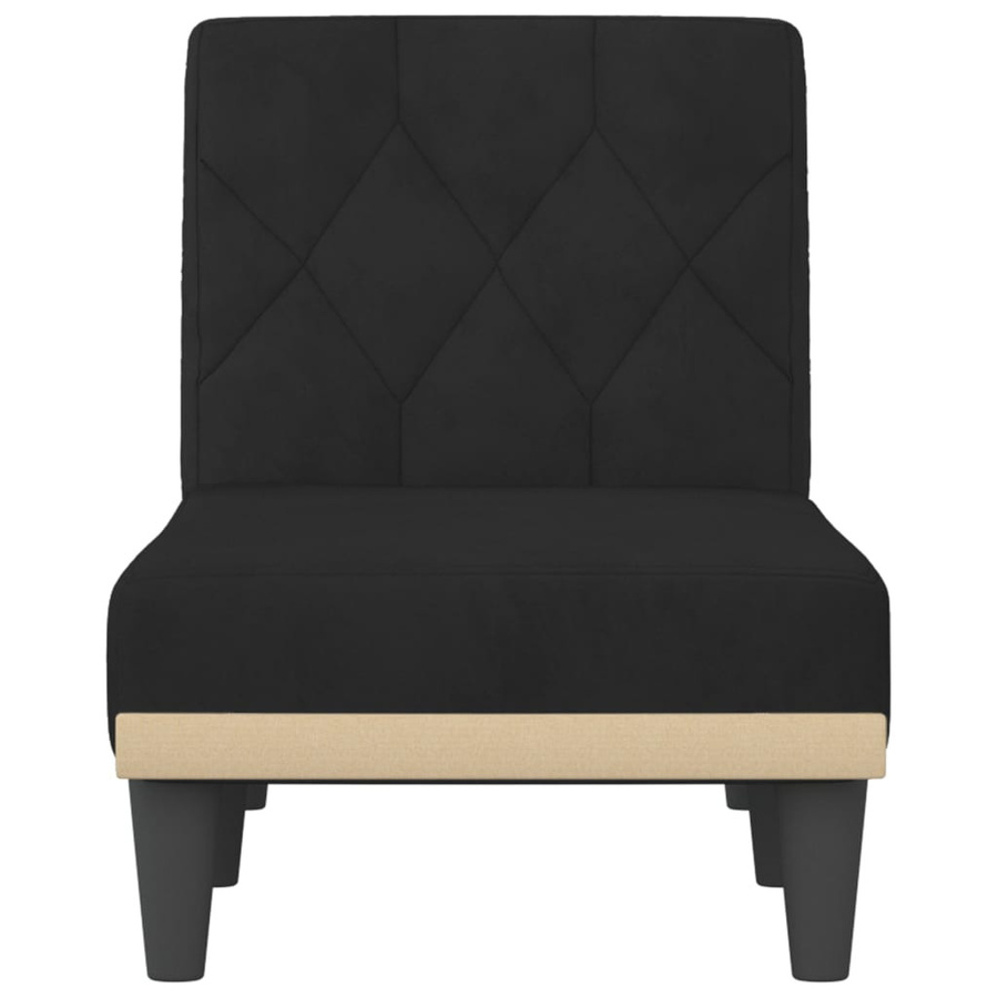 vidaXL Chaiselongue Modell 8 in Schwarz mit Samtbezug, B/T/H: 140 x 70 x 110 cm - Bild 3