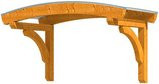 Skan Holz Haustür-Vordach Rostock aus nordischer Fichte in Eiche hell braun, Breite: 174 cm, Tiefe: 80 cm - Bild 1