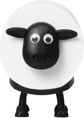 Toilettenpapierhalter in Schaf-Form von Tortilla, Wandmontage, Schwarz