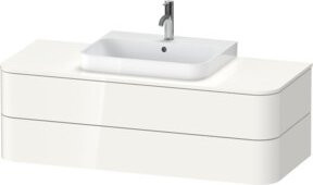 Duravit Waschtischunterschrank Happy D.2 Plus in Weiß Hochglanz mit 2 Schubladen, B/T: 130 x 55 cm - Bild 1