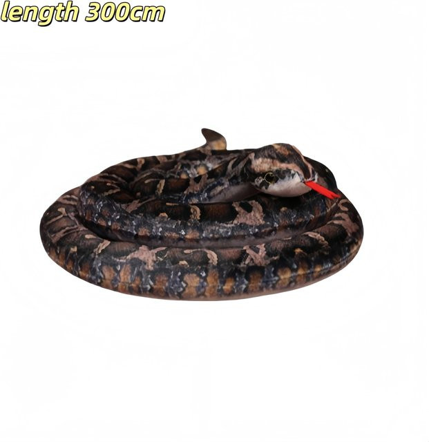 Yiran toy Klapperschlange Python, Plüschtier, Grün, Braun - Bild 1