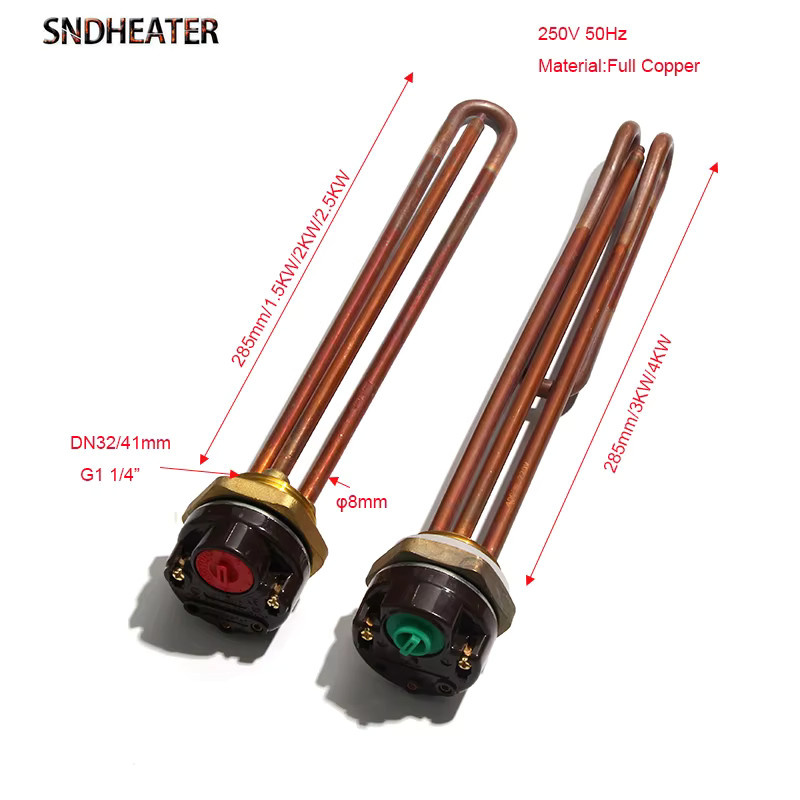 SNDHEATER Elektrisches Wasserheizelement mit Thermostat-Schalter und Steuerfühler, Kupfer-Gewindeheizung 250V - Bild 2