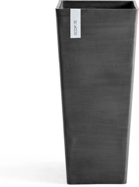 Ecopots Pflanztopf Rotterdam quadratisch Dunkelgrau Höhe: 70 cm - Bild 1