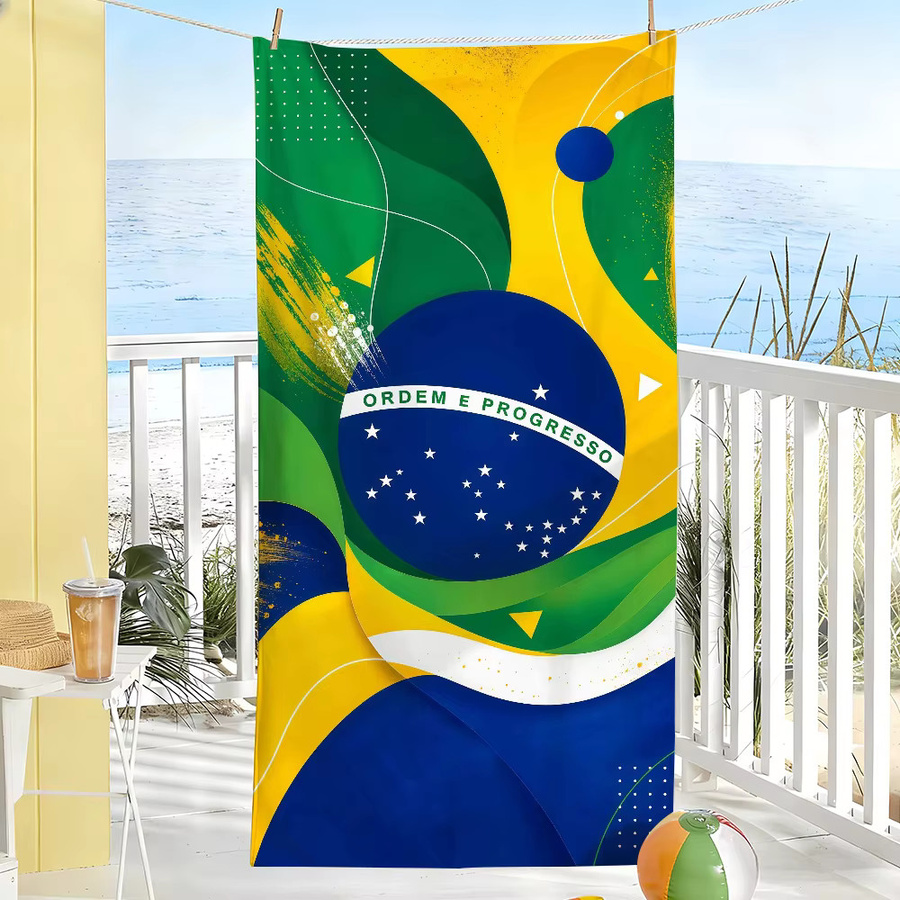 Nation Brazil Handtuch in Multicolour für Strand, Yoga und Fitness - Bild 4
