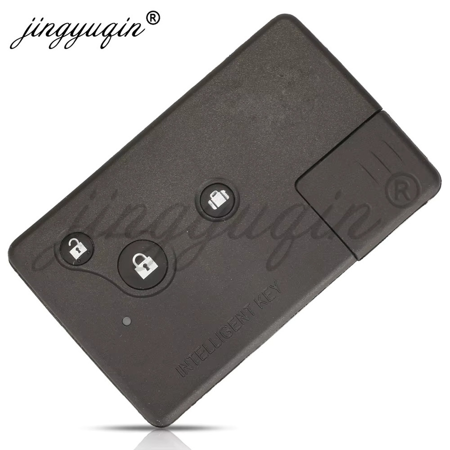 jingyuqin Smart Remote Autoschlüsselgehäuse für Nissan Teana altes Modell, 3-Tasten-Schlüsselanhänger mit kleiner schlüsselloser Klinge, Schwarz - Bild 2