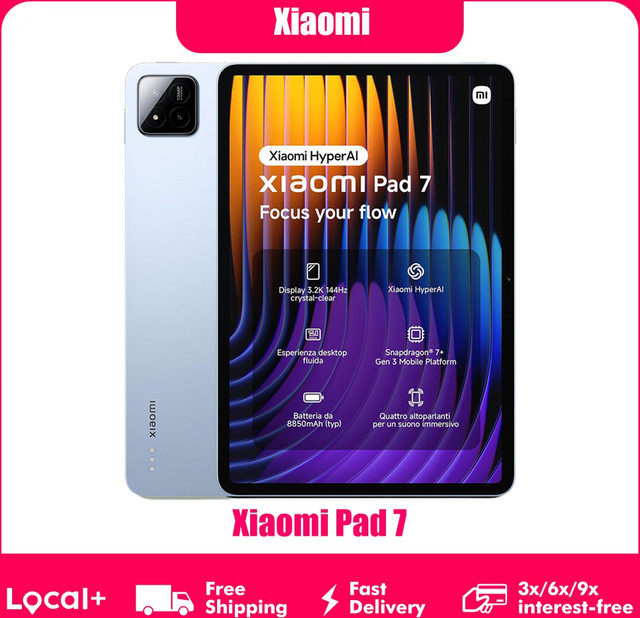 Xiaomi Pad 7 WiFi Tablet in Blau mit 256 GB Speicher, 11,2 Zoll 144Hz Display und Snapdragon 7+ Gen 3 Prozessor - Bild 1